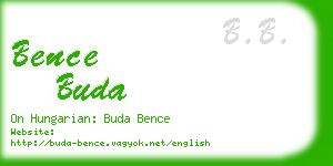 bence buda business card